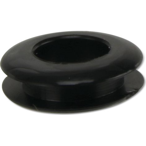 KSS Passe-câble PVC souple, noir, épaisseur de plaque 3,4, Ø trou 10,5, ouvert, 1 pièce (1/2)