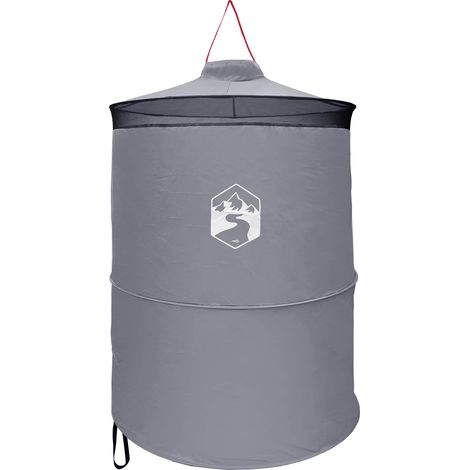vidaXL  Pop-up Toilet Tent with Hanging Rope  Grey and Orange