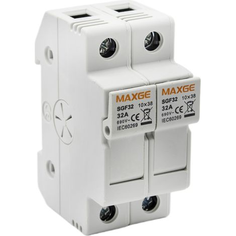 Portafusible seccionable hasta 32A 2 Polos (1/4)