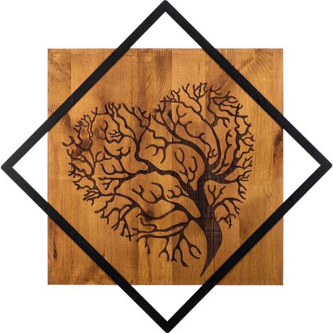 Décoration murale en métal et bois Arbre Modèle 9 (1/4)