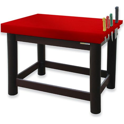 Table de boucher PREMIUM entièrement en polyéthylène avec porte-couteaux - 1000 x 700 mm / GOLDINOX (1/2)