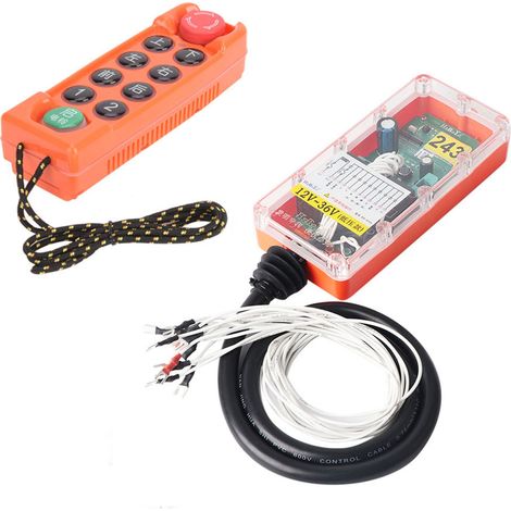 Télécommande pour grue de levage industrielle RX A10L : 1 émetteur, 1 récepteur (12-36 V) (1/5)