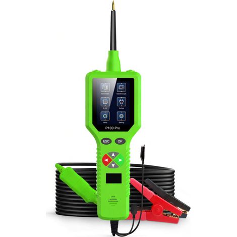Testeur de circuit automobile P100 Pro 9-30 V, kit de sondes de circuit 12 V/24 V, multimètre, oscilloscope numérique, activation/alimentation réglable 0-5 V/multiple (1/5)