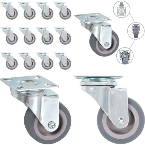 Lenkrollen 12 Stk. 50 mm - Lenkrollen - Rollensatz - Schubladenführung - Tischgestell - Industrielle Rollen - Home & Living (1/5)