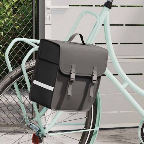 vidaXL Sac de vélo simple pour porte-bagages étanche 21 L Noir (1/5)