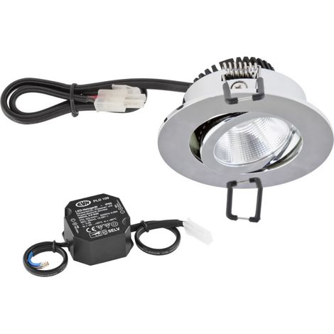 EVN Lichttechnik P-LED Deckeneinbauleuchte 3000K 230V rund chr PC20N61102 (1/4)