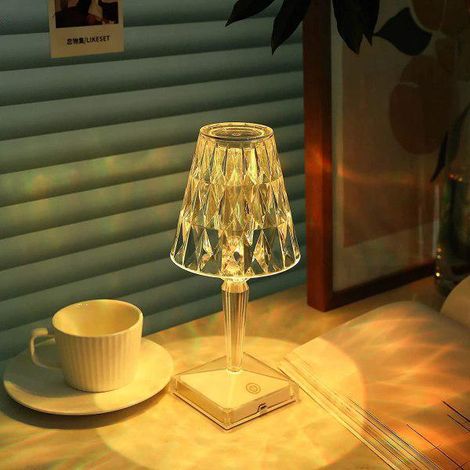 Lampe de table à commande tactile lampes couleurs changeantes Usb Crystal-3 (1/5)
