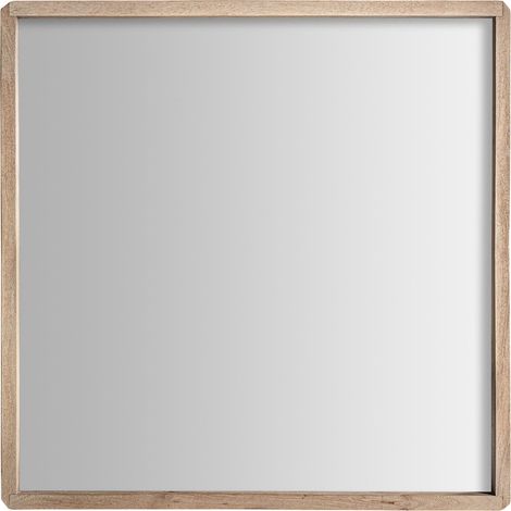 Miroir mural jacquard en bois de manguier finition vieilli marron - Marron vieilli bois naturel (1/3)