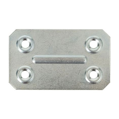 Piastrina di giunzione in acciaio zincato 40 x 67 mm.