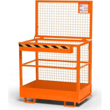 R+R Industrietechnik Arbeitskorb Typ RAK 1200x800x1910mm RAL2004 Reinorange