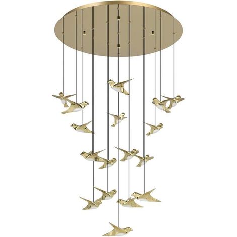 [NEUWERTIG] B-Ware EGLO Stars of Light Pendelleuchte Hängeleuchte LED Paratebueno messing 17-flg (1/2)