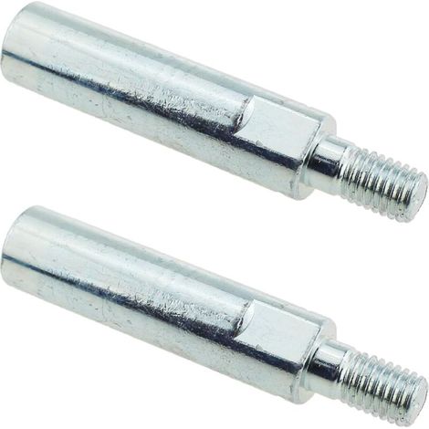 Rallonge pour meuleuse d'angle en acier argenté, adaptateur de polissage pour filetage M10, compatible avec les meuleuses d'angle ou polisseuses 100 (1/4)