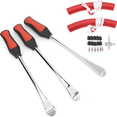Kit de palancas para neumáticos de bicicleta, apto para la reparación de motocicletas, con núcleo de válvula extraíble.