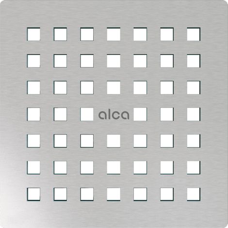 AlcaDrain Rost für Edelstahl Bodenablauf 102×102 mm Edelstahl-Matt (1/2)
