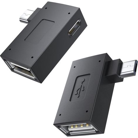 Adattatore Micro USB OTG, confezione da 2, supporto per Fire TV Stick 4K, adattatore da Micro USB a tipo A con OTG per Android, tablet, laptop