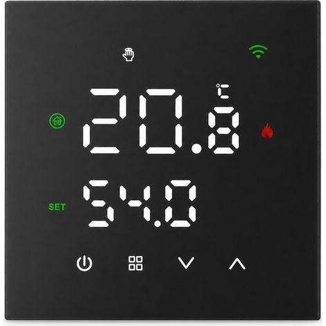 Thermostat pour chaudière murale O3 noir, écran tactile, double contrôle de température, 3 A, sans Wi-Fi (1/5)