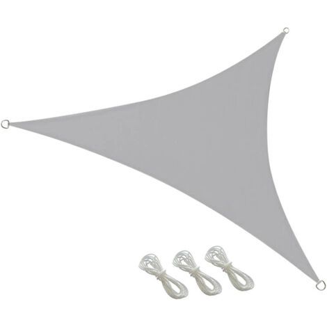ALLIANDISUlisem Voile d'ombrage imperméable 3 x 3 x 3 m gris –Triangulaire–Pour jardin, terrasse et balcon – Résistant aux UV et aux intempéries (1/4)