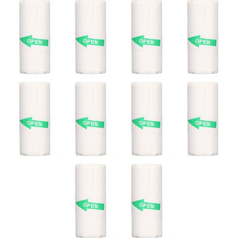 Lot de 10 rouleaux papier thermique 57x25mm autocollant portable pour imprimante mini étiquettes, photos et erreurs (1/5)