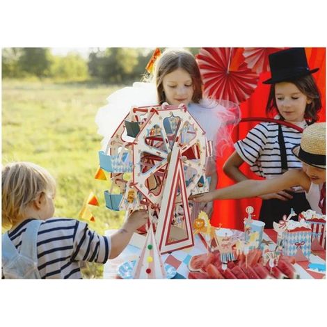 PRÉSENTOIR CARTON GRANDE ROUE 8 CABINES 50CM Multicolore (1/2)