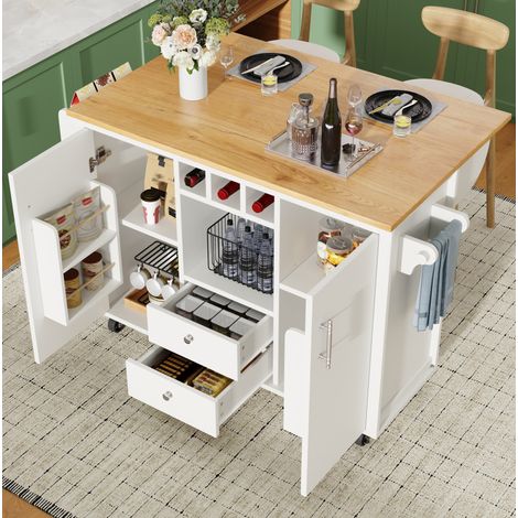 Aufbewahrungsm%C3%B6bel Schrank klappbar 1379 cm Wei%C3%9F OKMYHOME (1/5)