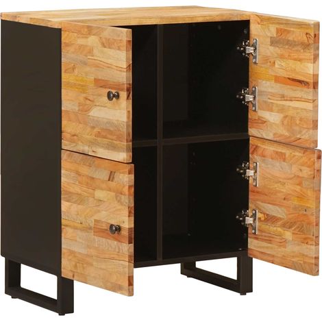 Meuble d'appoint Marron 60 x 33 x 75 cm Bois de mangue massif (1/5)
