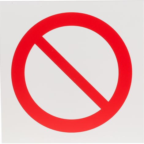 Rs Pro – Panneau d'interdiction général en plastique rouge et blanc – Dimensions 200x200mm – Non auto-adhésif – Signalétique de sécurité