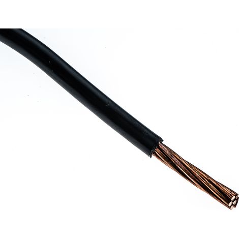 RS PRO câble, section: 16 mm² 50m, 450 V c.c., 750 V c.a. PVC Noir HO7V-R Câble de conduit à un conducteur ( Prix pour Bobine de 50 Mètres )
