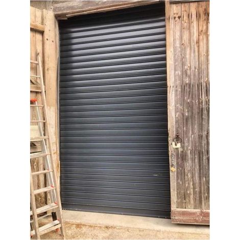 Rideau Métallique Gris RAL7016 Manuel Lames Pleines 7/10ème L2500 H2000 CLASSIC Gris RAL7016 (1/2)