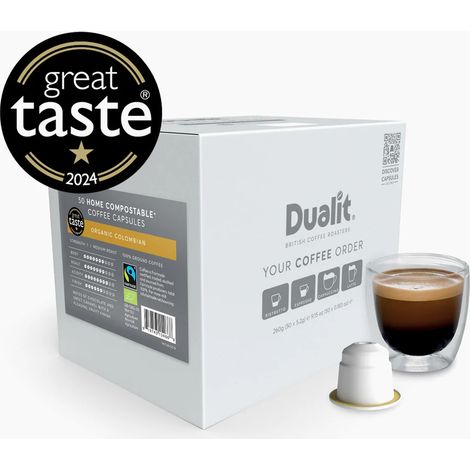 50 capsules compostables de café colombien bio - Dualit - 15466 (1/4)