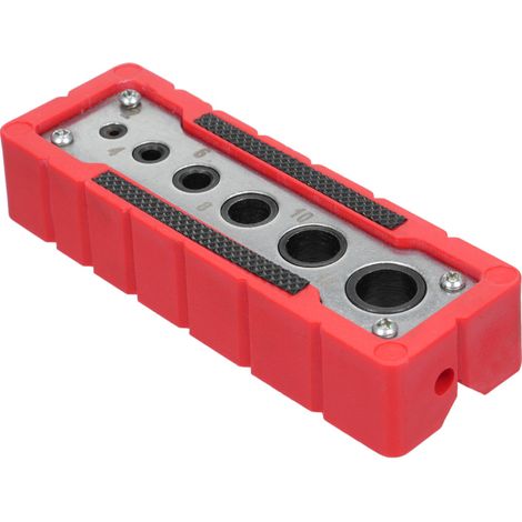 Gabarit trou incliné – Guide perçage bois – Positionneur poinçon – Kit chevilles – Accessoire outil électroportatif (1/5)