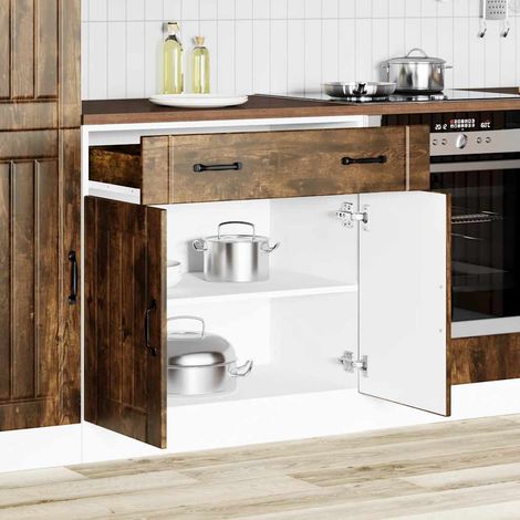 Küchen-Unterschrank Lucca Räuchereiche Holzwerkstoff (1/5)