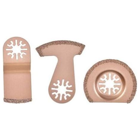 Lame Scie Oscillante, 3pcs Outil Multifonction, Multifonction Accessoires Kit, pour Polir le Ciment, Gravier, Meulage - (1/5)