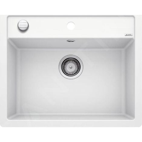 Blanco Dalago 6 - Évier en silgranite, 605x500 mm, avec commande de vidage, blanc 514771 (1/2)