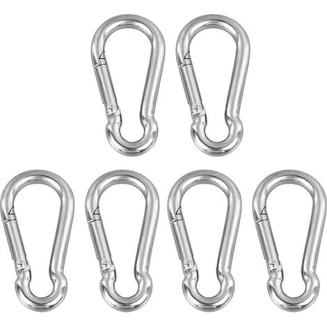 Stück Karabinerhaken 80 mm, Edelstahl 316, multifunktionale Federclips, Gliederschnalle