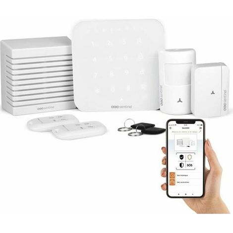 Kit de alarma sin cable conectada a Wi-Fi y GSM 4G (1/5)