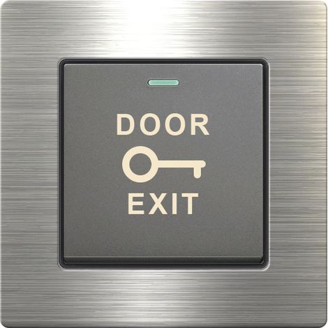 Interrupteur bouton-poussoir sonnette porte Tonalité (Interrupteur de porte) Acier inoxydable argent