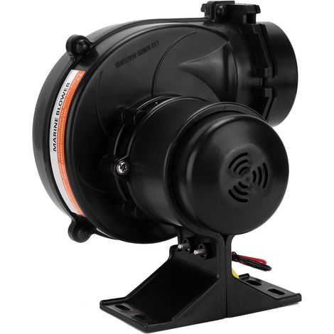 12V DC 130CFM Schwarzer ABS-Korrosionsbeständiger Luftlüfter für Boote, Busse, Schiffe - Wasserdichter Bilgenlüfter, effiziente Belüftung (1/5)