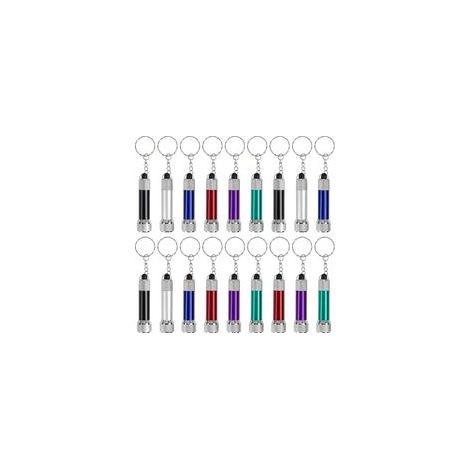 Mini lampe de poche à 18 LED - Porte-clés - En aluminium - Extrêmement lumineuse - Étanche - Pour le camping, la randonnée, les urgences (1/5)