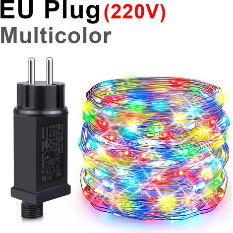 Guirlande lumineuse LED (RGB, 50 m, 500 LED) en fil de cuivre, idéale pour le jardin, les décorations florales extérieures, les couronnes, la maison, les fêtes et les mariages. (1/5)