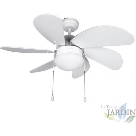Ventilateur de plafond Orbegozo  Éclairage LED  6 pales  3 vitesses  Blanc  Ventilation efficace