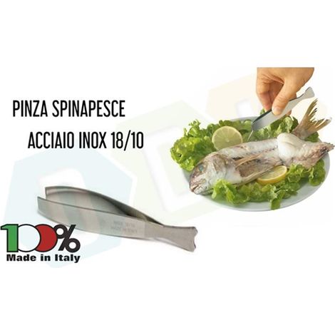 Pinza Toglispine Pesce Leva Lische Spinare Pesce Pinzetta Acciaio Inox 18/10 Made In Italy