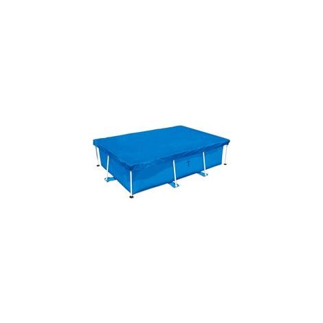 Couverture en polyéthylène (PE) bleue, pour piscines rectangulaires en acier de 260 x 170 cm. (1/5)