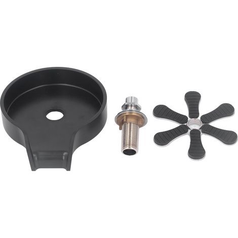 Rince-verres pour évier de cuisine, 6 feuilles, base en ABS, noir, pour la maison et les restaurants. (1/5)