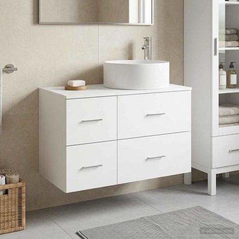 vidaXL Bathroom Furniture Set 2 pcs White Engineered Wood (1/5)