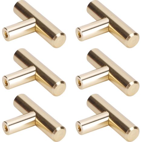 Pezzi di ricambio per mobili, 6 pezzi. Cassettiera in alluminio color oro.