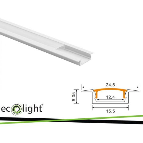 PROFILO P02 A FILO BIANCO + PARALUME SATINATO 2MT