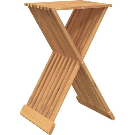 vidaXL Taburete plegable madera maciza de teca 40x32,5x70 cm (1/2)