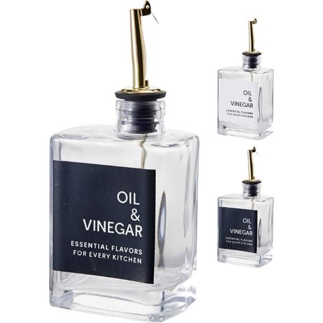 Bottiglia per Olio e Aceto in Vetro con Dosatore 280ml Excellent Houseware