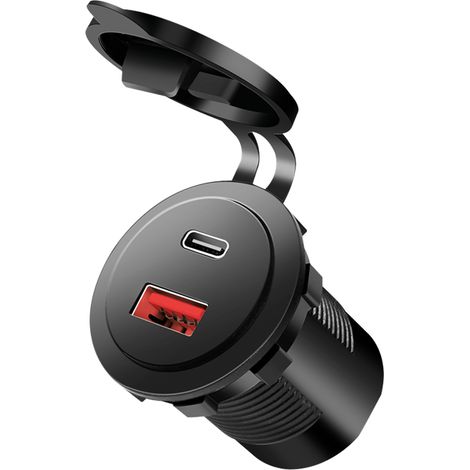 Caricabatterie da auto Logilink USB-C PD USB-A QC da 60 W a ricarica rapida integrata. (1/5)