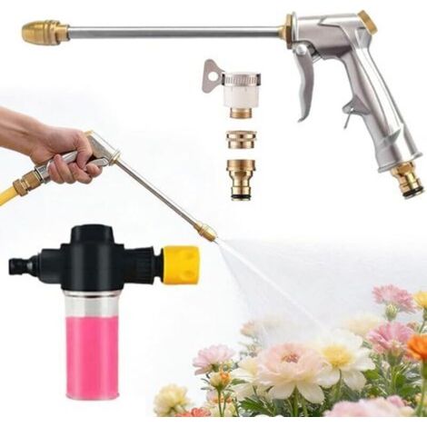 High Pressure Garden Hose Nozzle Compact Automotive Sprayer with Adjustable Spray Modes - Multi-Functional High Pressure Washer for Car Care - for Car (1/5)